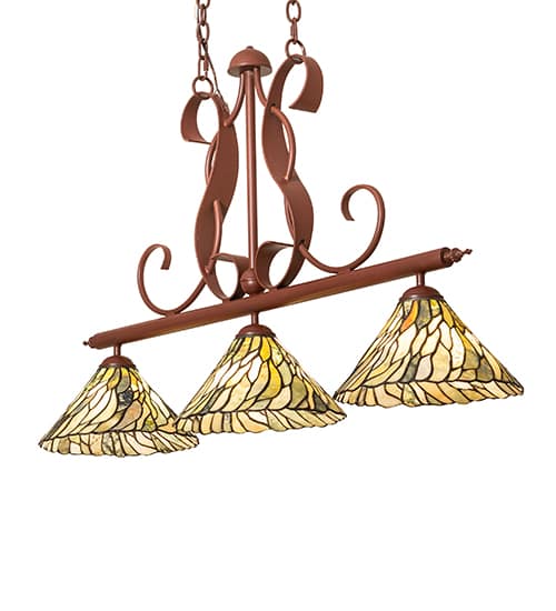 Jadestone 3 Light 12" Wide Linear Pendant