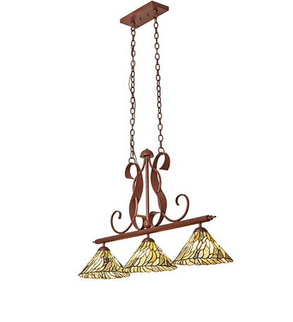 Jadestone 3 Light 12" Wide Linear Pendant