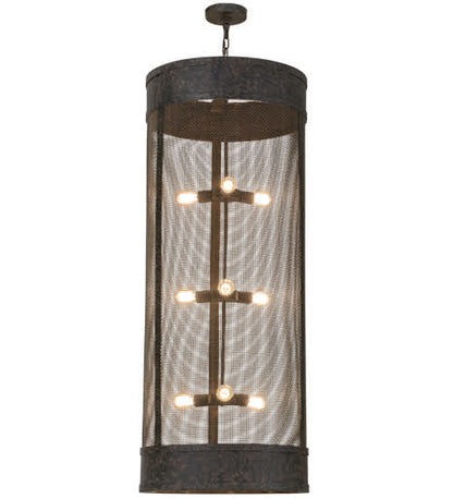 Cilindro 9 Light 24" Wide Cage Pendant