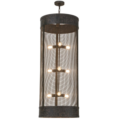 Meyda Tiffany Cilindro 9 Light 24" Wide Cage Pendant