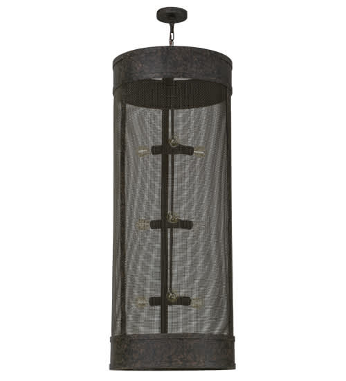 Cilindro 9 Light 24" Wide Cage Pendant