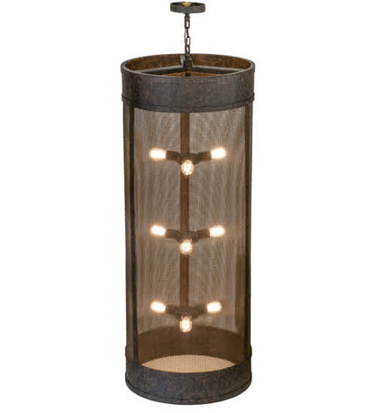 Cilindro 9 Light 24" Wide Cage Pendant