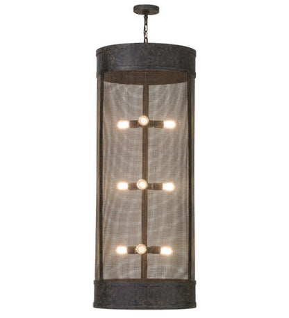 Cilindro 9 Light 24" Wide Cage Pendant