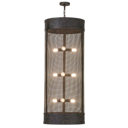 Meyda Tiffany Cilindro 9 Light 24" Wide Cage Pendant