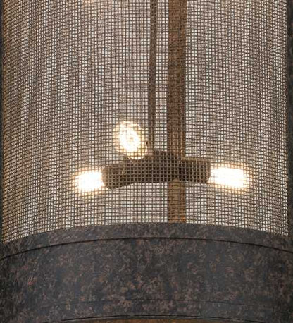 Cilindro 9 Light 24" Wide Cage Pendant