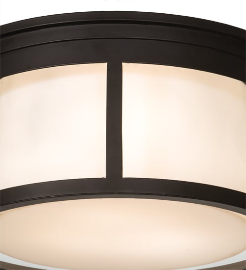Cilindro Campbell 3 Light 19" Wide Flush Mount Drum Ceiling Fixture - Oil Rubbed Bronze Finish