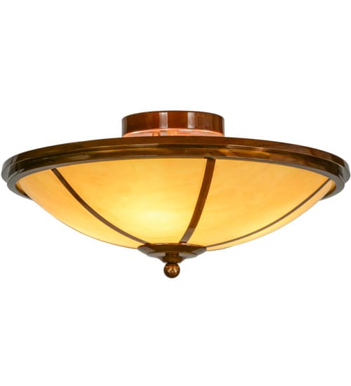 Commerce 4 Light 20" Wide Semi-Flush Bowl Ceiling Fixture - Transparent Copper Finish