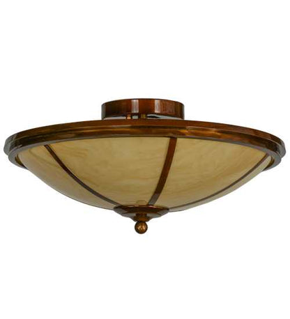 Commerce 4 Light 20" Wide Semi-Flush Bowl Ceiling Fixture - Transparent Copper Finish