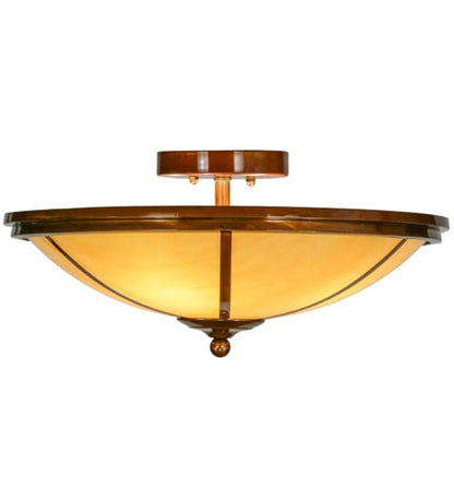 Commerce 4 Light 20" Wide Semi-Flush Bowl Ceiling Fixture - Transparent Copper Finish