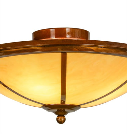 Commerce 4 Light 20" Wide Semi-Flush Bowl Ceiling Fixture - Transparent Copper Finish
