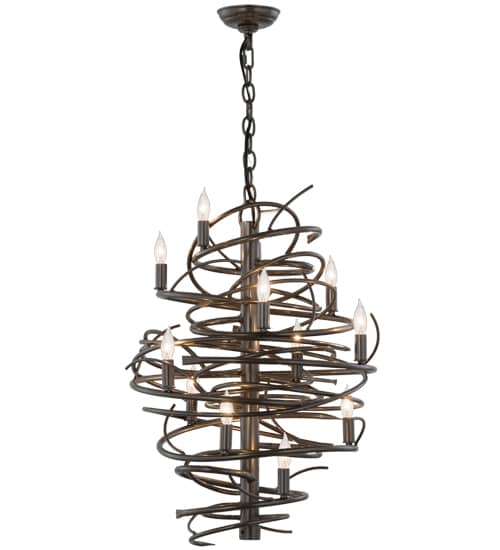 Cyclone 13 Light 20" Wide Taper Candle Pendant