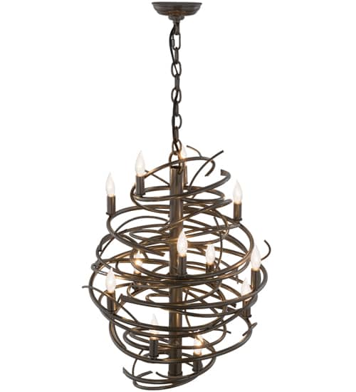 Cyclone 13 Light 20" Wide Taper Candle Pendant