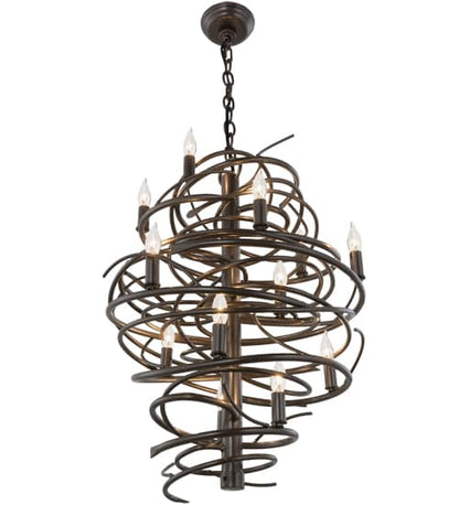 Cyclone 13 Light 20" Wide Taper Candle Pendant