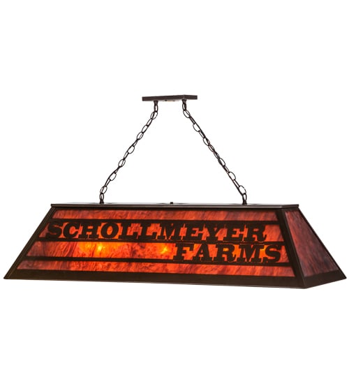Personalized 9 Light 17" Wide Linear Pendant