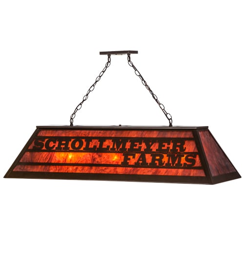 Personalized 9 Light 17" Wide Linear Pendant