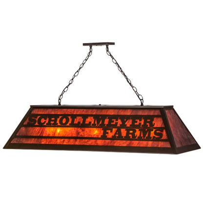 Personalized 9 Light 17" Wide Linear Pendant