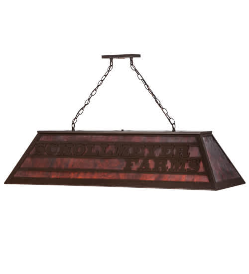 Personalized 9 Light 17" Wide Linear Pendant