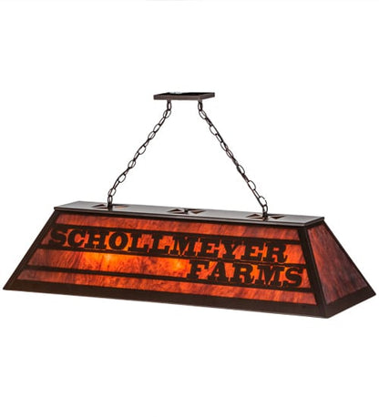 Personalized 9 Light 17" Wide Linear Pendant