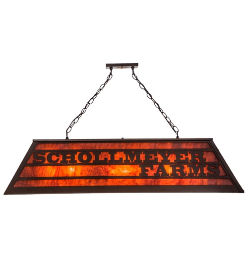 Personalized 9 Light 17" Wide Linear Pendant