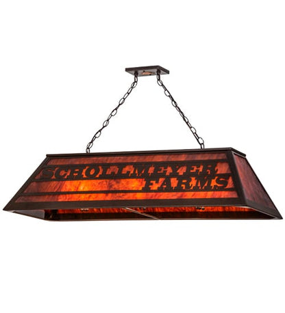 Personalized 9 Light 17" Wide Linear Pendant