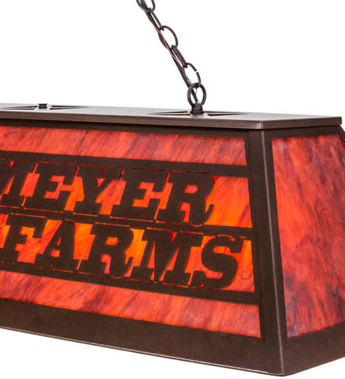 Personalized 9 Light 17" Wide Linear Pendant