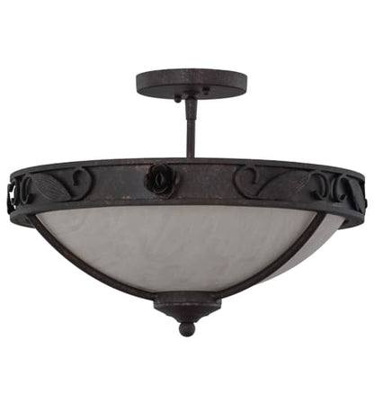 Arabesque 3 Light 17" Wide Semi-Flush Bowl Ceiling Fixture