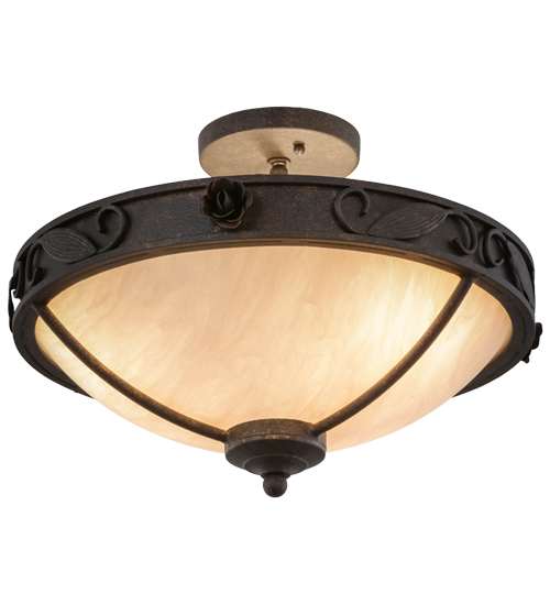 Arabesque 3 Light 17" Wide Semi-Flush Bowl Ceiling Fixture