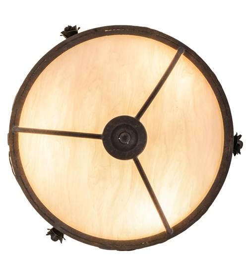 Arabesque 3 Light 17" Wide Semi-Flush Bowl Ceiling Fixture