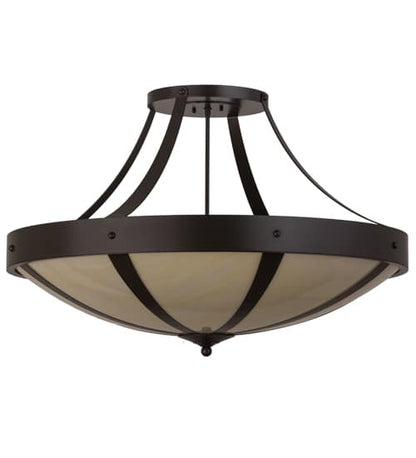 Urban 6 Light 36" Wide Semi-Flush Bowl Ceiling Fixture - Timeless Bronze Finish