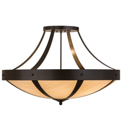 Urban 6 Light 36" Wide Semi-Flush Bowl Ceiling Fixture - Timeless Bronze Finish