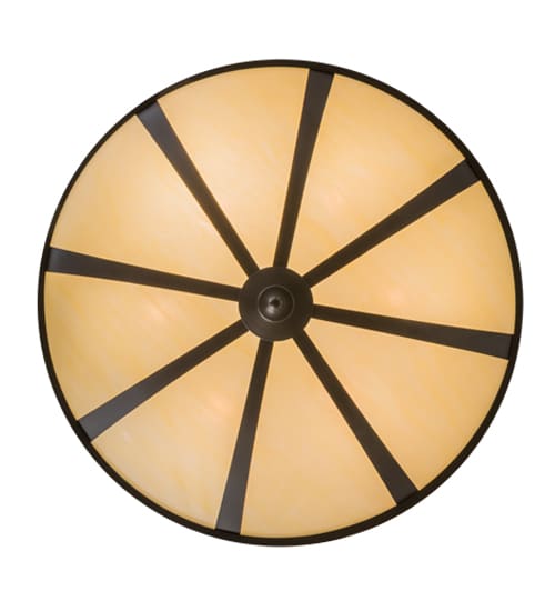 Urban 6 Light 36" Wide Semi-Flush Bowl Ceiling Fixture - Timeless Bronze Finish