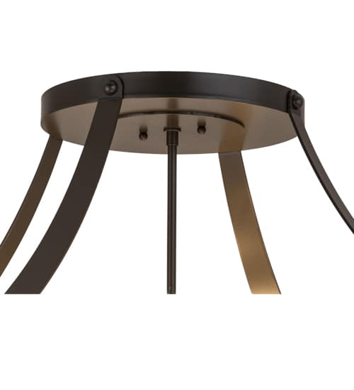 Urban 6 Light 36" Wide Semi-Flush Bowl Ceiling Fixture - Timeless Bronze Finish