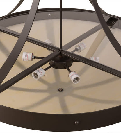 Urban 6 Light 36" Wide Semi-Flush Bowl Ceiling Fixture - Timeless Bronze Finish