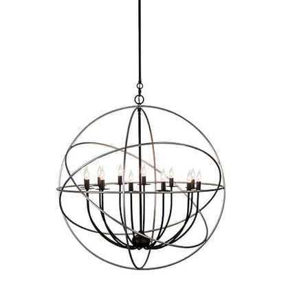 Atom Enerjisi 12 Light 36" Wide Taper Candle Globe Chandelier