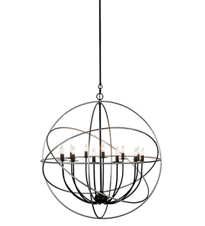 Atom Enerjisi 12 Light 36" Wide Taper Candle Globe Chandelier