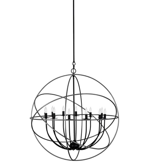 Atom Enerjisi 12 Light 36" Wide Taper Candle Globe Chandelier