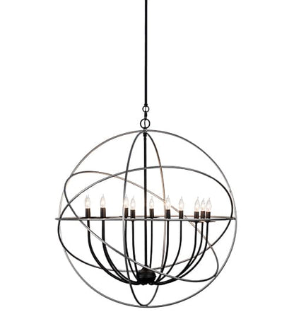 Atom Enerjisi 12 Light 36" Wide Taper Candle Globe Chandelier