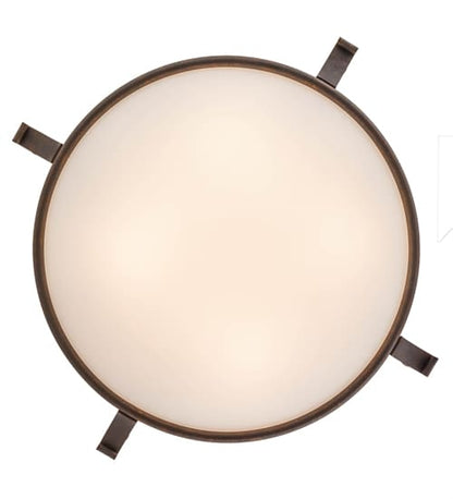Almeria 4 Light 32" Wide Semi-Flush Bowl Ceiling Fixture with Statuario Idalight Shade - Gilded Tobacco Finish
