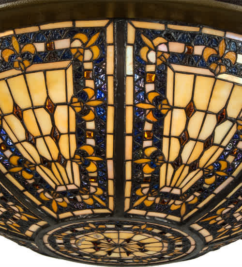 Fleur-de-lis 4 Light 29" Wide Semi-Flush Bowl Ceiling Fixture