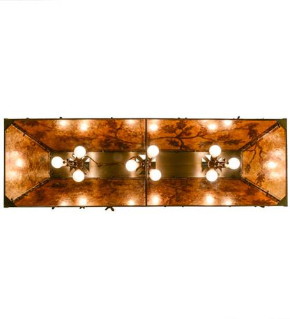 Oak Leaf and Acorn 9 Light 17" Wide Linear Pendant
