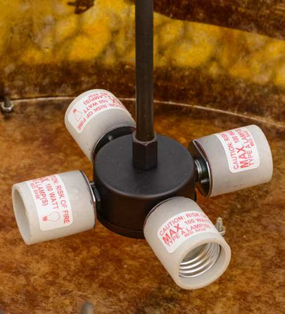 Bass and Fisherman 4 Light 26" Wide Semi-Flush Drum Ceiling Fixture