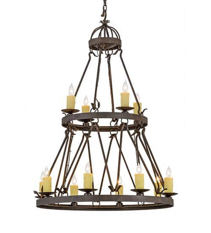 Lakeshore 12 Light 36" Wide Taper Candle Style Chandelier