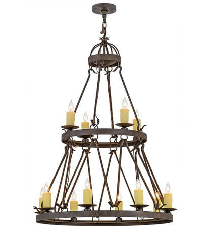 Lakeshore 12 Light 36" Wide Taper Candle Style Chandelier