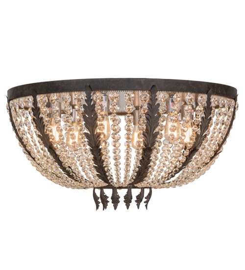 Chrisanne 6 Light 32" Wide Flush Mount Bowl Ceiling Fixture