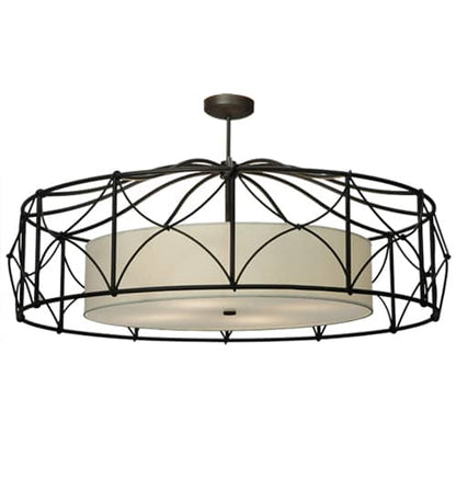 Aspen 4 Light 53" Wide Semi-Flush Drum Ceiling Fixture