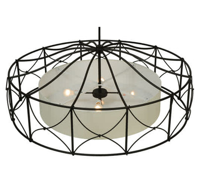 Aspen 4 Light 53" Wide Semi-Flush Drum Ceiling Fixture