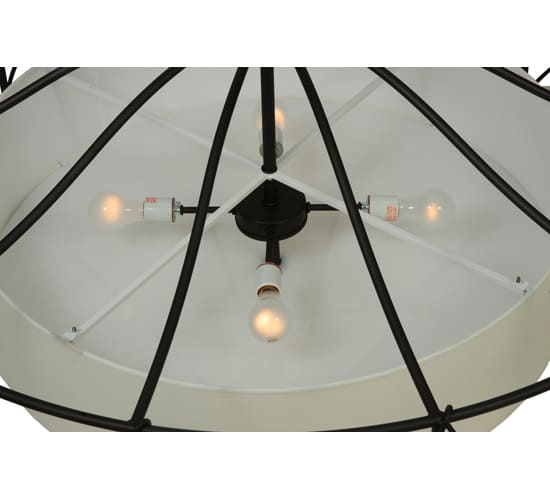 Aspen 4 Light 53" Wide Semi-Flush Drum Ceiling Fixture