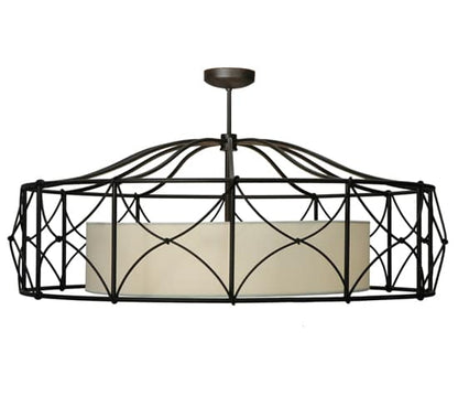 Aspen 4 Light 53" Wide Semi-Flush Drum Ceiling Fixture