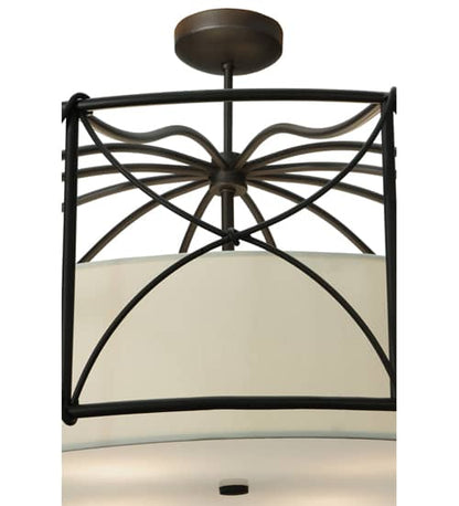Aspen 4 Light 53" Wide Semi-Flush Drum Ceiling Fixture