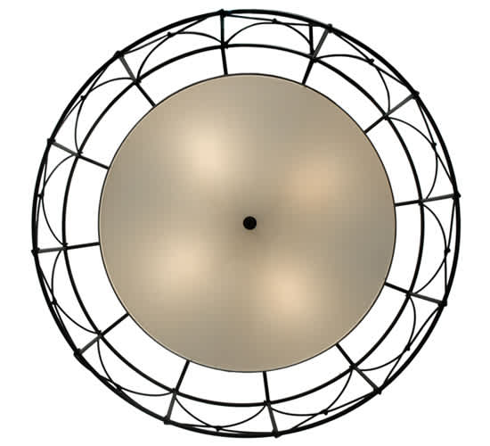 Aspen 4 Light 53" Wide Semi-Flush Drum Ceiling Fixture